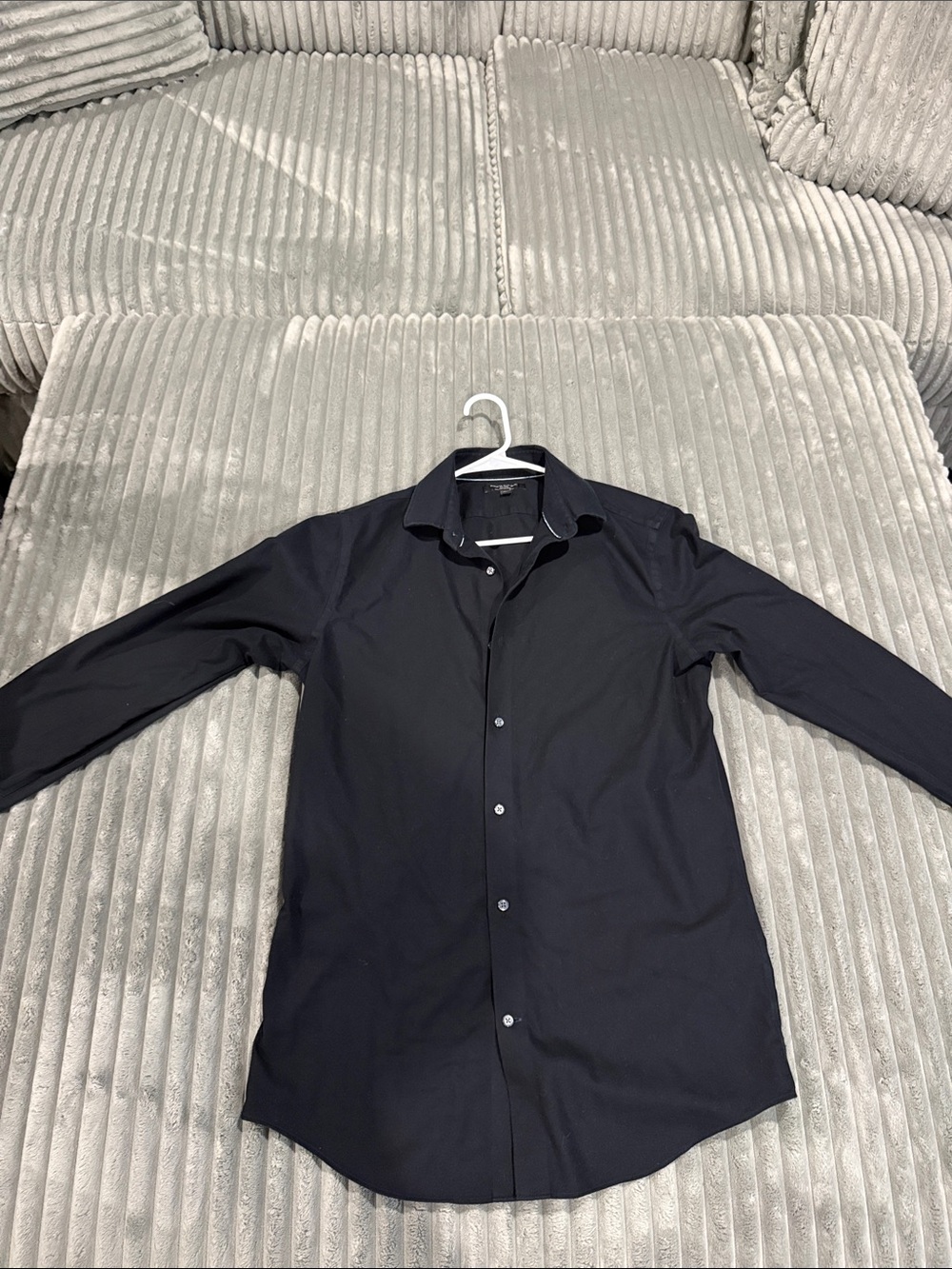 Banana Republic Men's Navy Long-Sleeve Dress Shirt